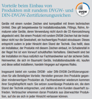 Vorteile DVGW